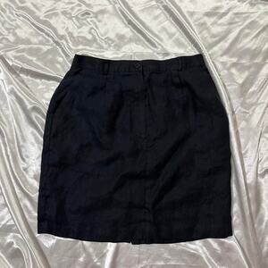 Black linen pencil skirt measurements